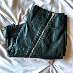 Urban Outfitters Asymmetrical Vegan Leather Mini Skirt